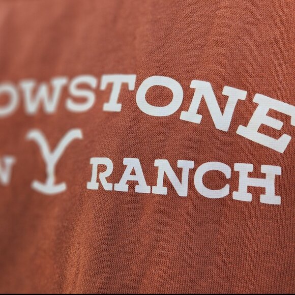 Official Yellowstone TV Show Dutton Ranch "Y" Logo Crewneck Sweatshirt L-ORANGE - Picture 3 of 5